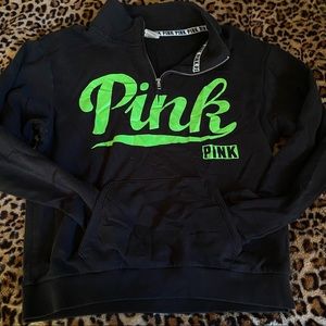 Pink Victoria’s Secret quarter zip sweaters, medium